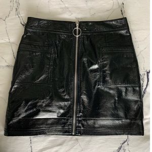 Topshop vinyl skirt